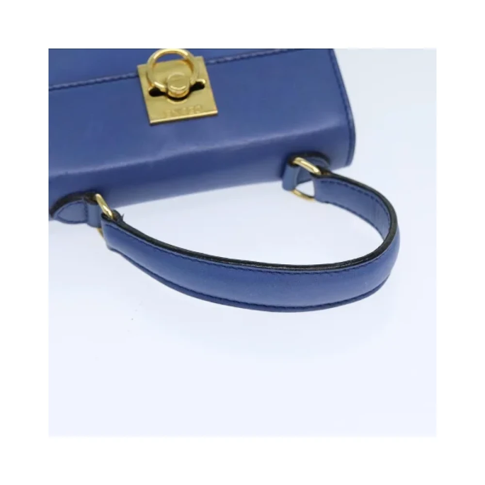 Celine Vintage Pre-owned Leather handbags Blue Dames