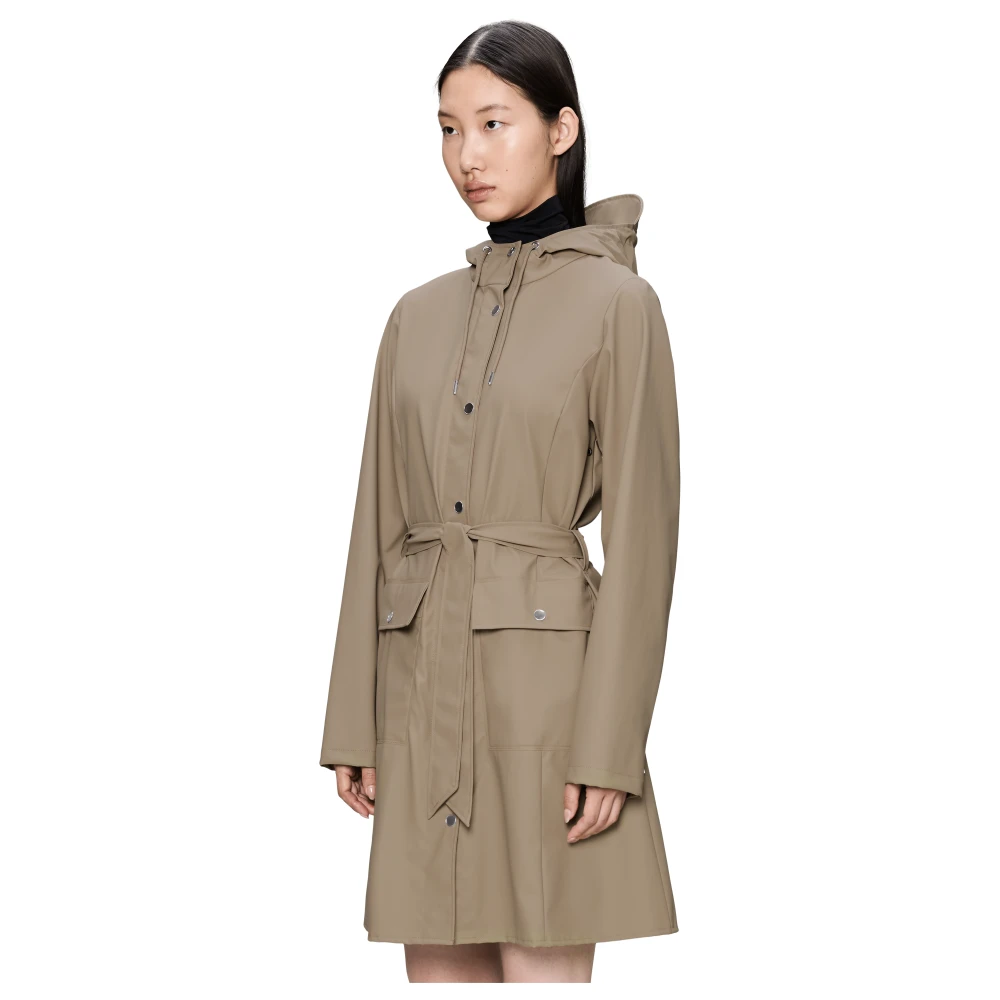 Rains Kvinno Beige Jackor Dam, M, Winter Jackor