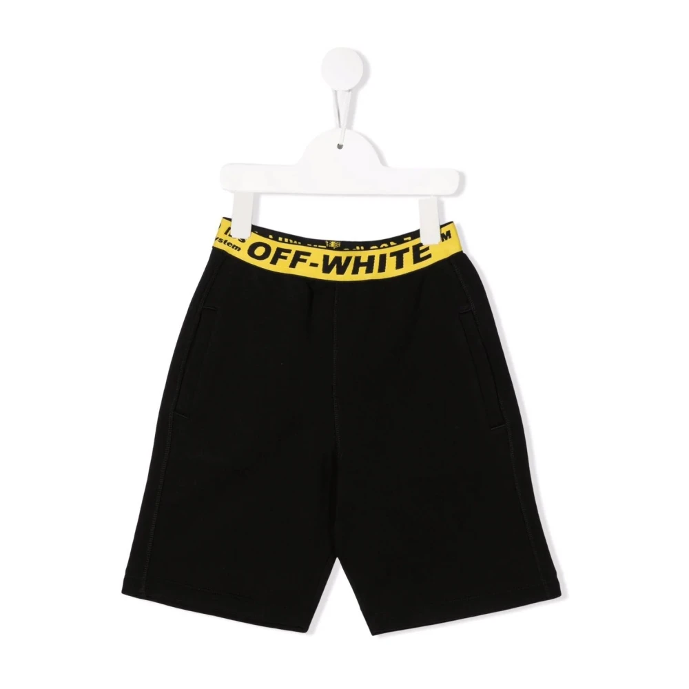 Off White Svarta Shorts för Pojkar Black, Pojke