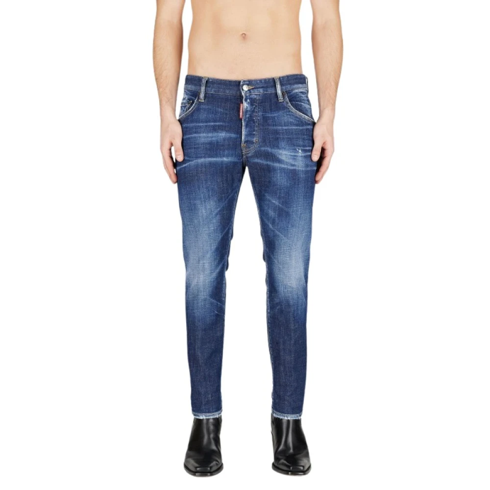 Dsquared2 Klassieke Denim Jeans met Vijf Zakken Blue Heren