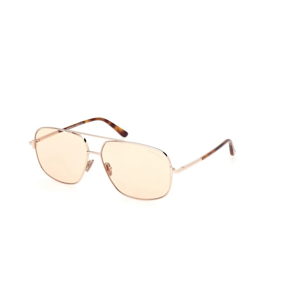 Tom Ford Rose Gold Brown Solglasögon Ft1096 Yellow, Herr