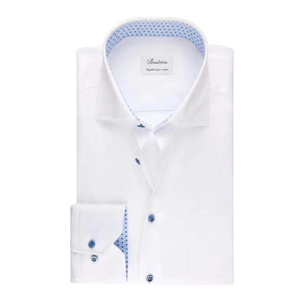 Stenströms Casual Shirts White Heren