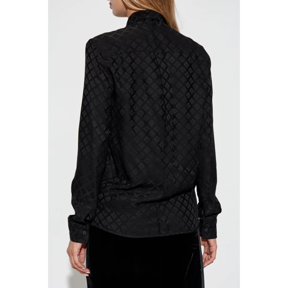 ETRO Top met diepe halslijn Black Dames