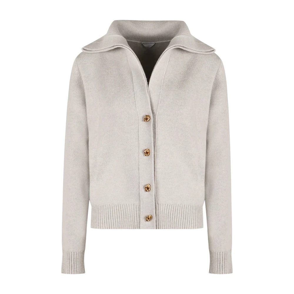 Bottega Veneta Grijze Wollen Vest Sweater Aw24 Gray Dames