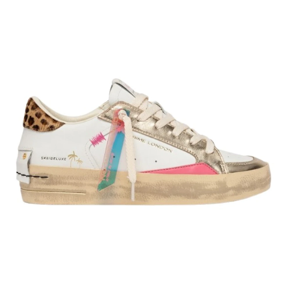 Crime London Leather Sneakers Dames Schoenen Wit