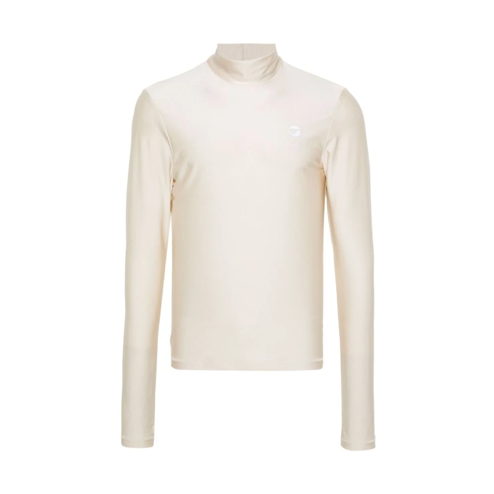 Coperni Beige Hoge Hals Sweater met Logo Beige Heren