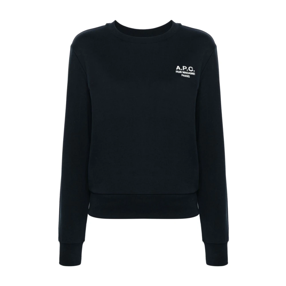 A.p.c. Geborduurde Rue Madame Sweatshirt Blue Dames