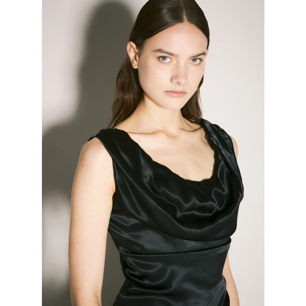 Vivienne Westwood Gedrapeerde potloodjurk met cowl-halslijn Black Dames