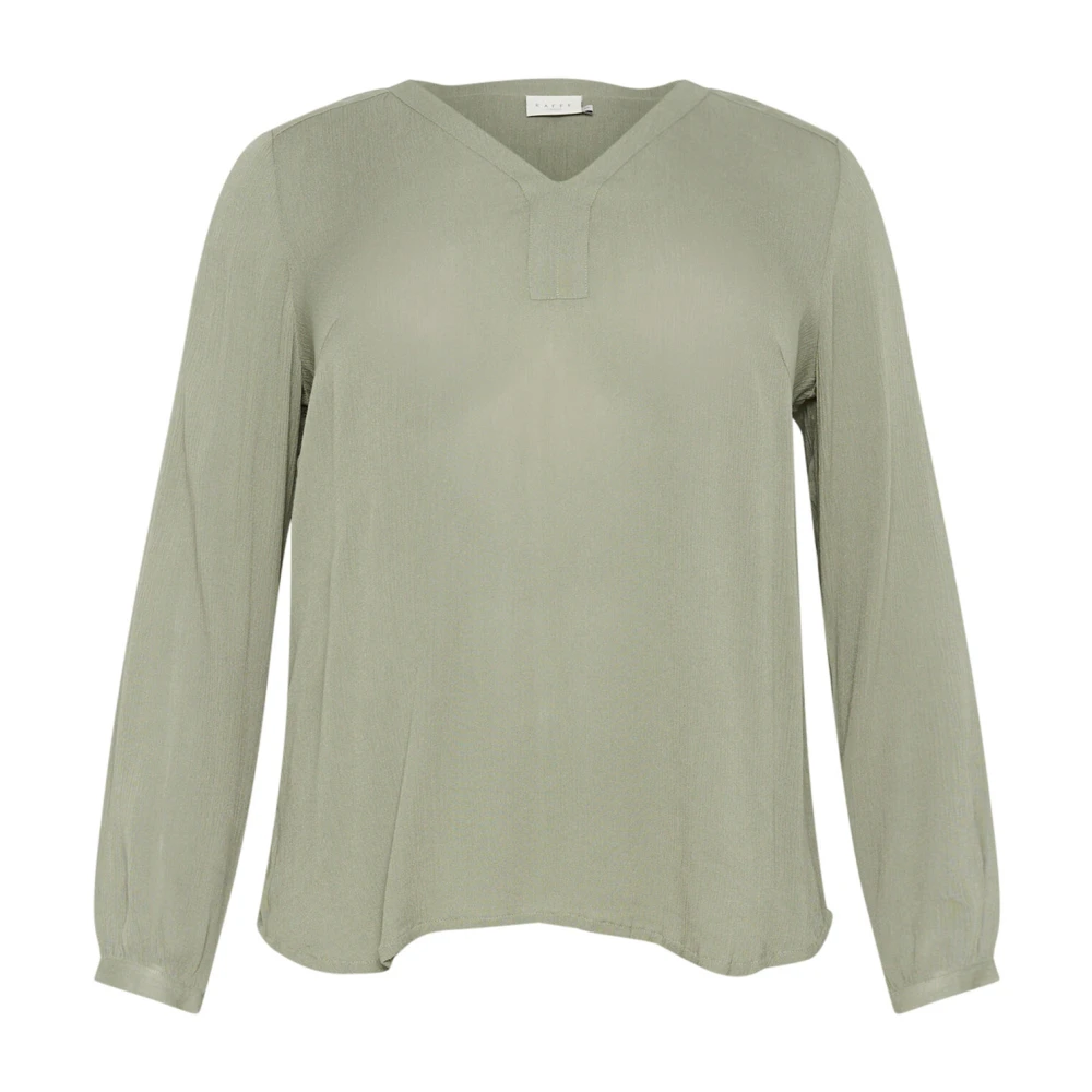 Kaffe Curve Vetiver Lange Mouwen Blouse Green Dames