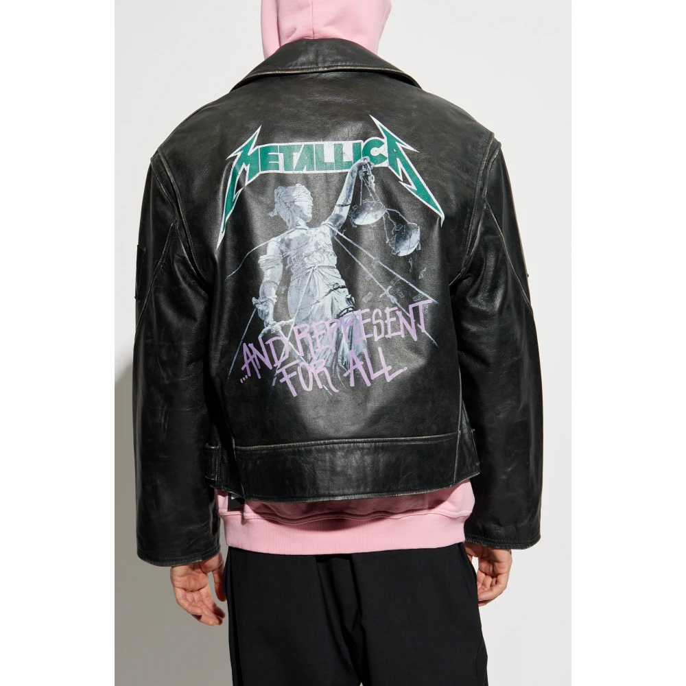 Represent Leren jas Black Heren