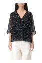 chemisier-noir-col-v-manches-courtes