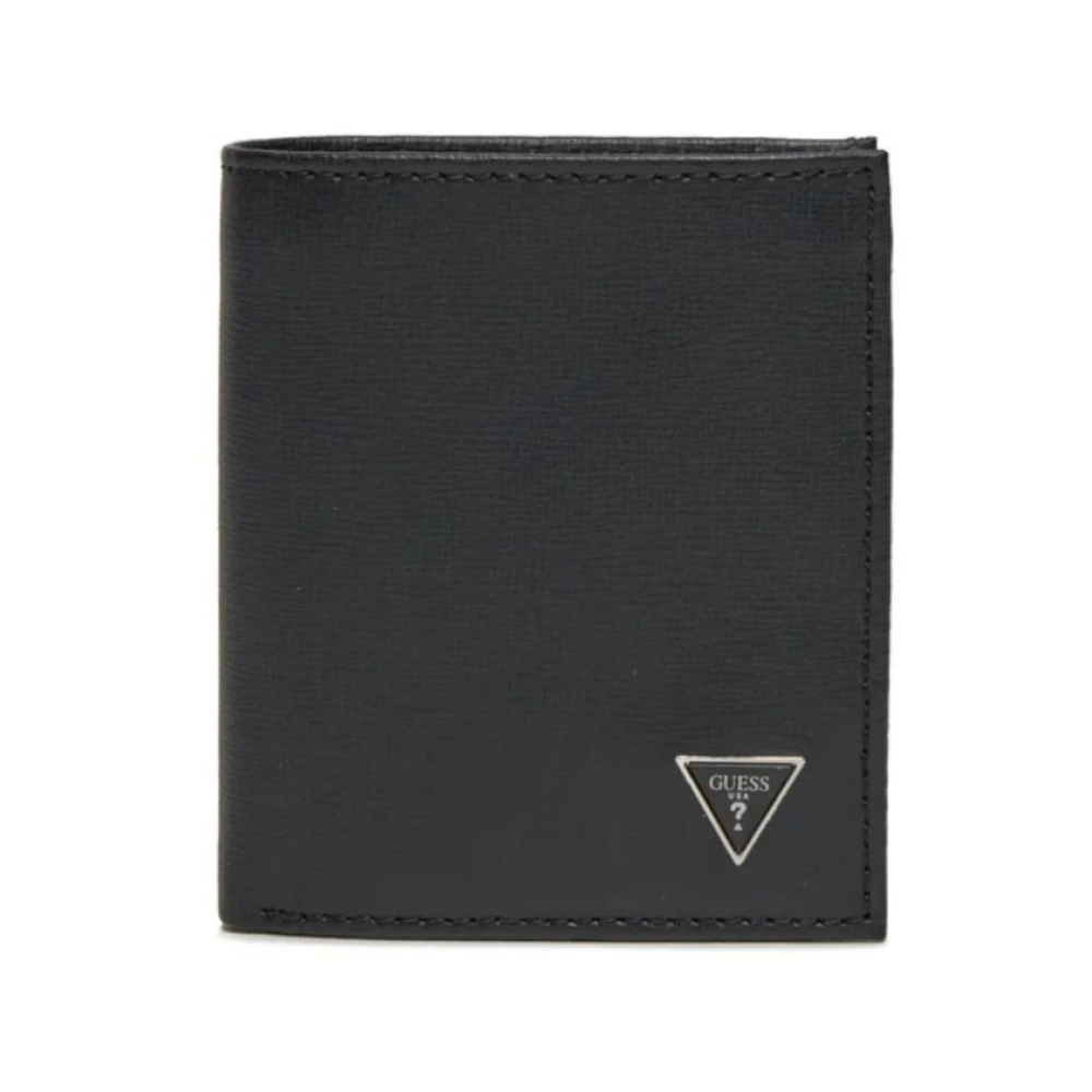 Guess Men's Black Wallets & Cardholders, One Size, Saffiano Billfold Wallet