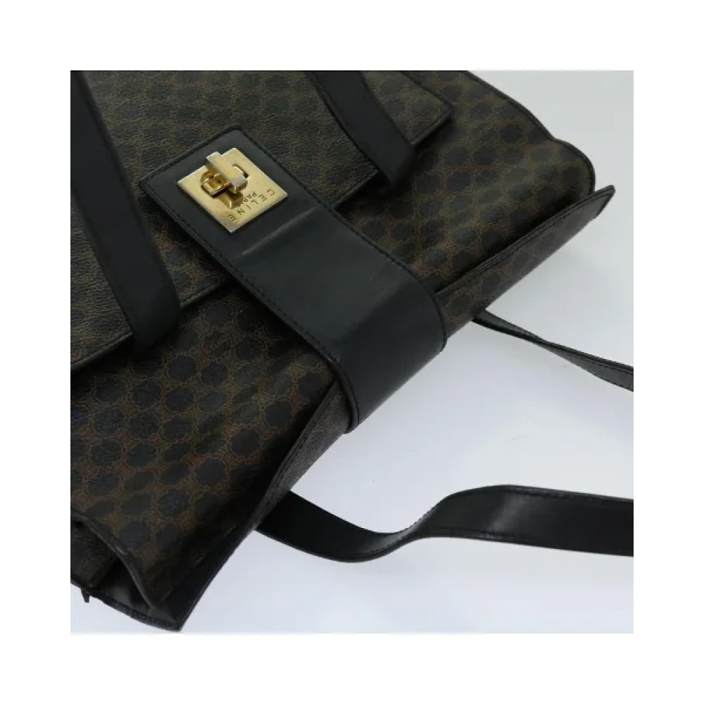 Celine Vintage Pre-owned Leather handbags Black Dames