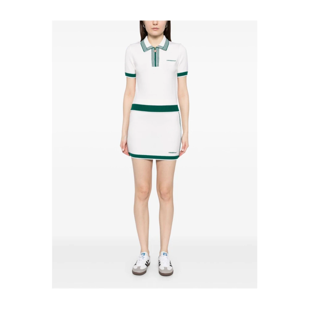 Casablanca Gebreide Tennisrok Wit Gestreept White Dames