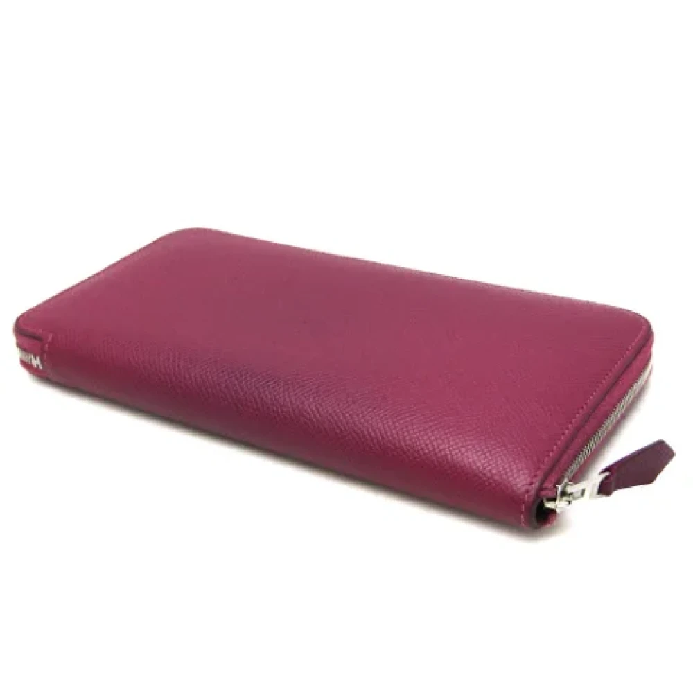 Hermès Vintage Pre-owned Leather wallets Purple Dames