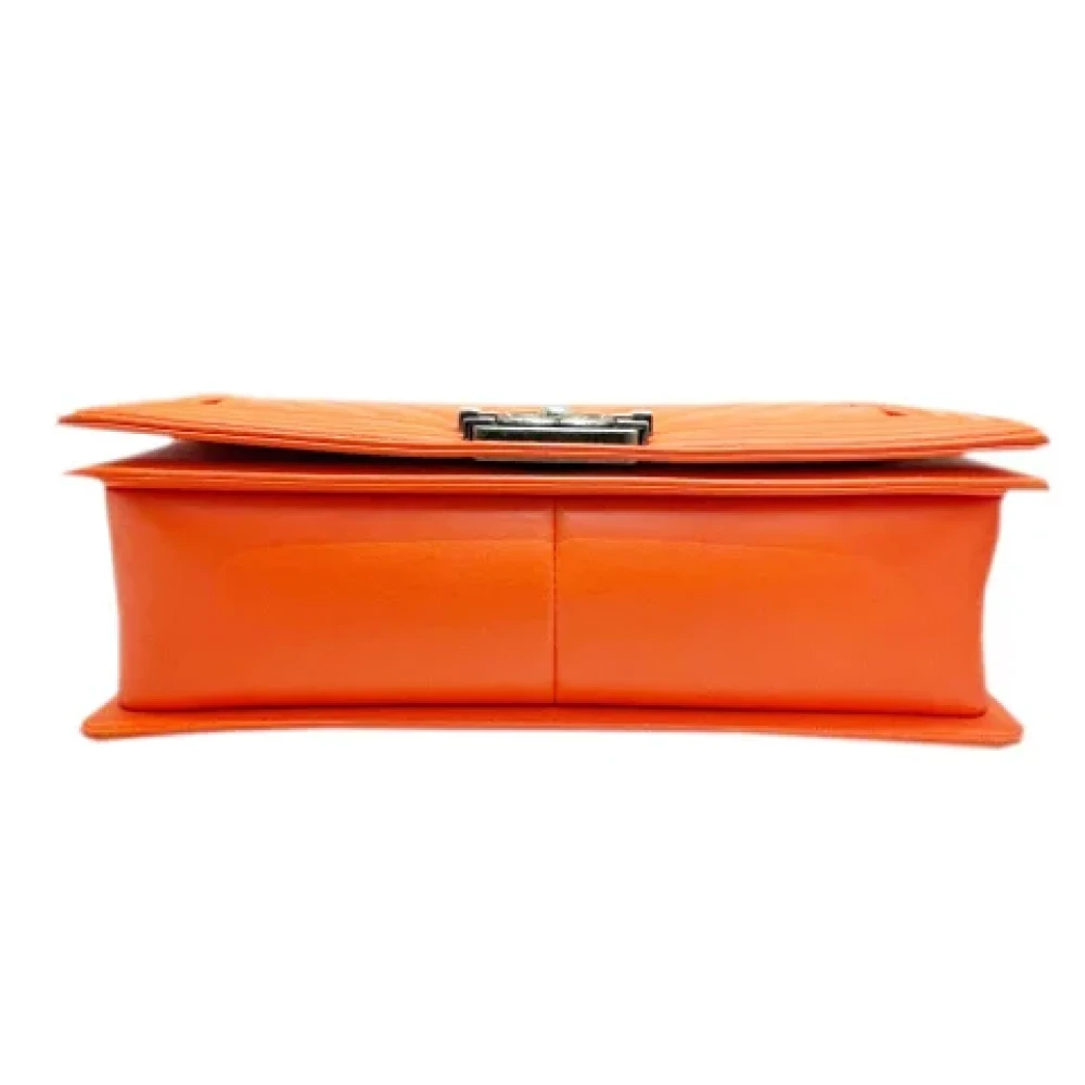 Chanel Vintage Pre-owned Leather chanel-bags Orange Dames
