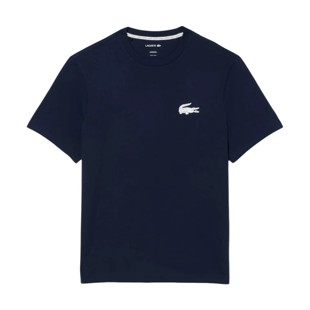 Lacoste Herr Blå Toppar Xl, Bomull, Tshirt Mc Coton Logo