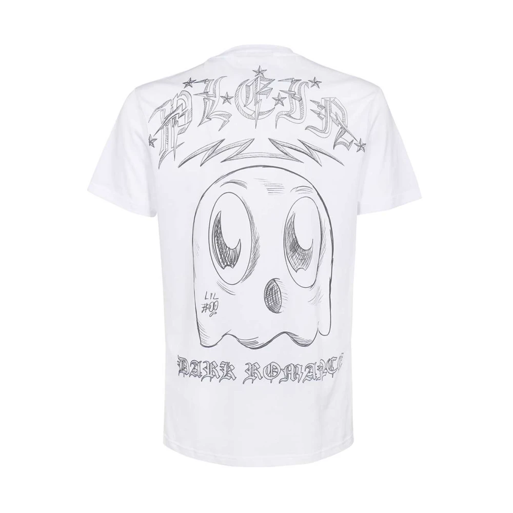 Philipp Plein Logo Print Katoenen T-shirt White Heren