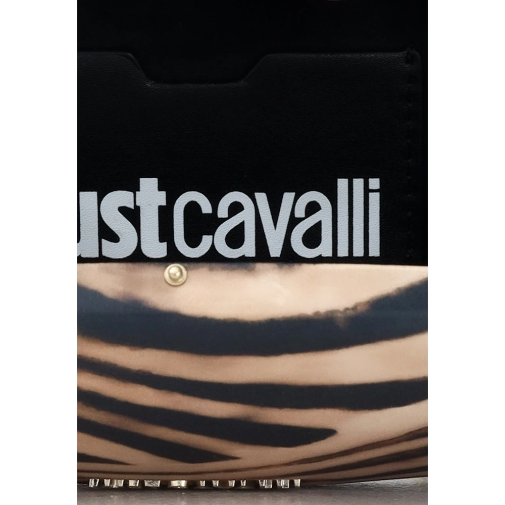 Just Cavalli Beige Zebraprint Clutch Tas Brown Dames