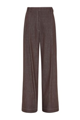 pantalon-large-en-denim-marron