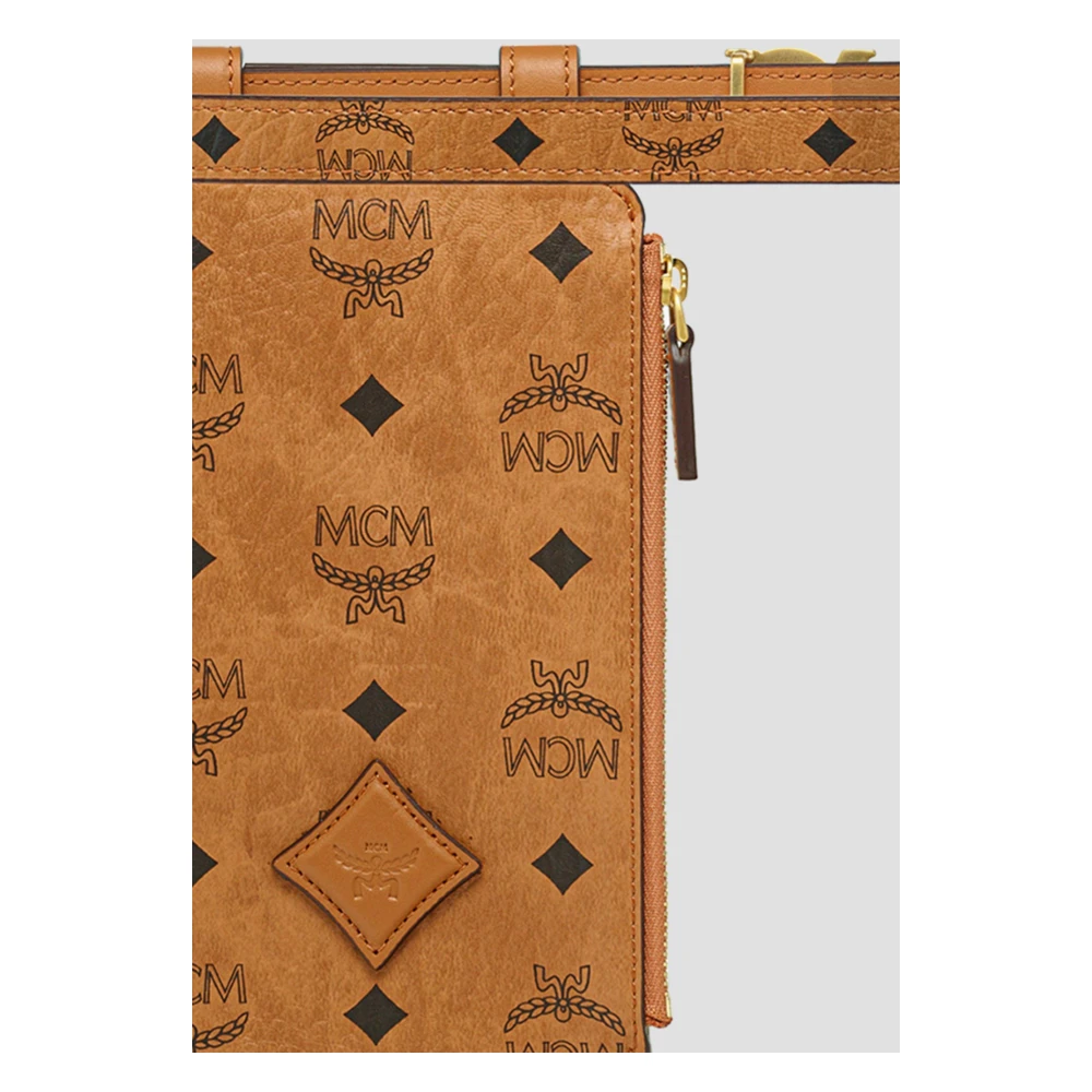 MCM M-Art Pouch-Riem in Visetos Brown Dames
