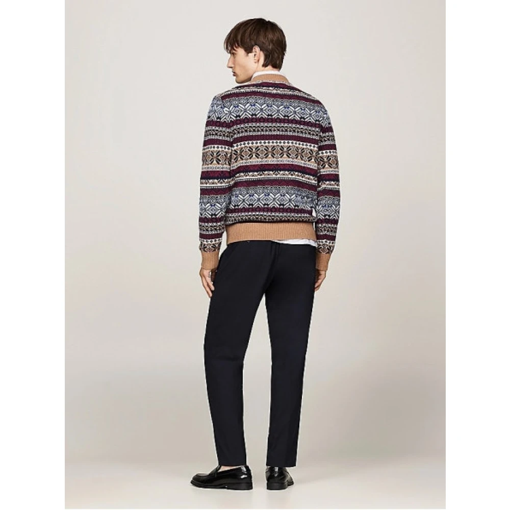 Tommy Hilfiger Fair Isle wollen blend jacquard trui Multicolor Heren