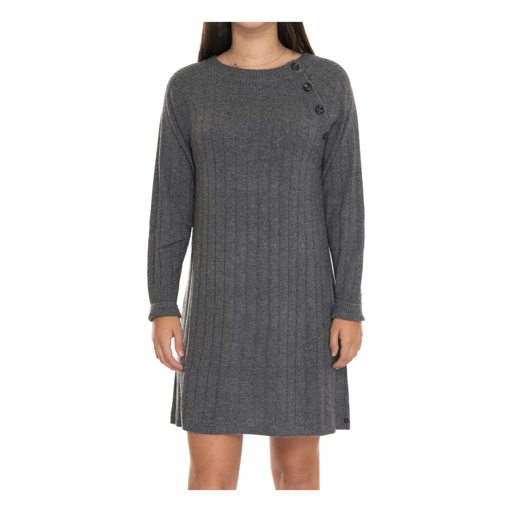 Pennyblack Sweaterjurk met Raglanmouwen en Knopen Gray Dames