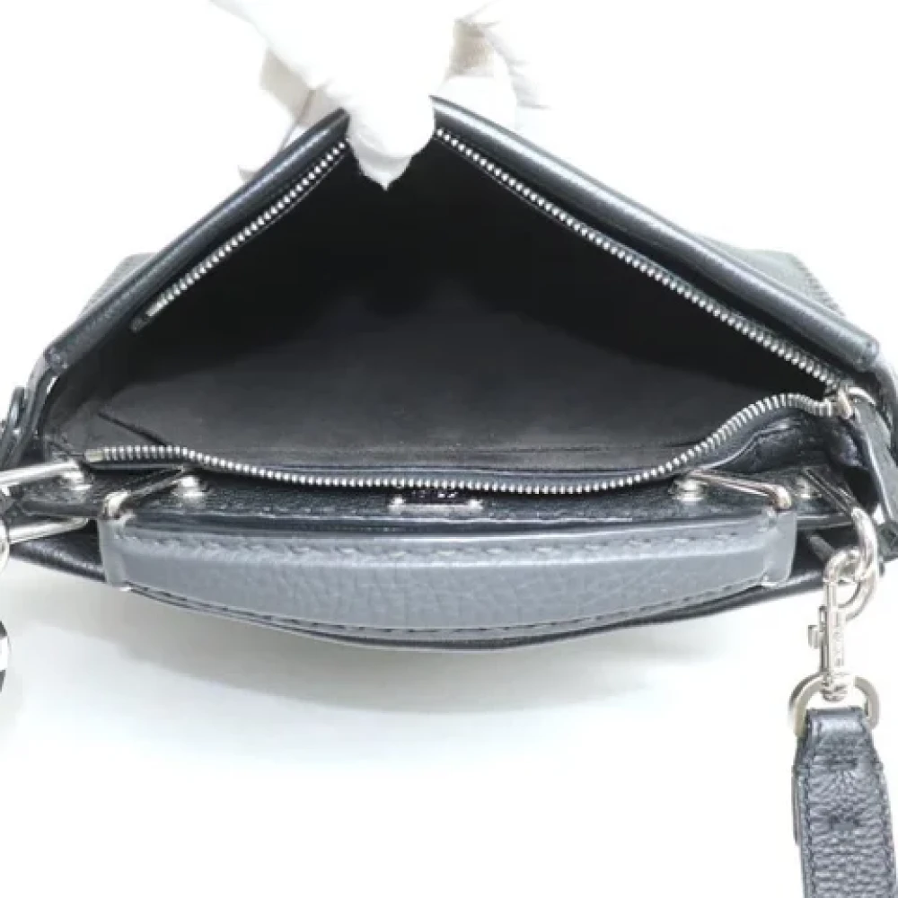 Fendi Vintage Pre-owned Leather handbags Black Heren