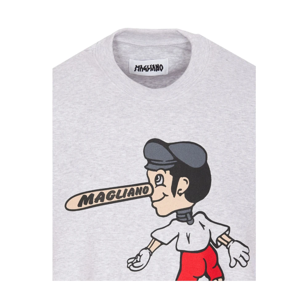 Magliano Grafische Print Mouwloos Crew Neck T-shirt Gray Heren
