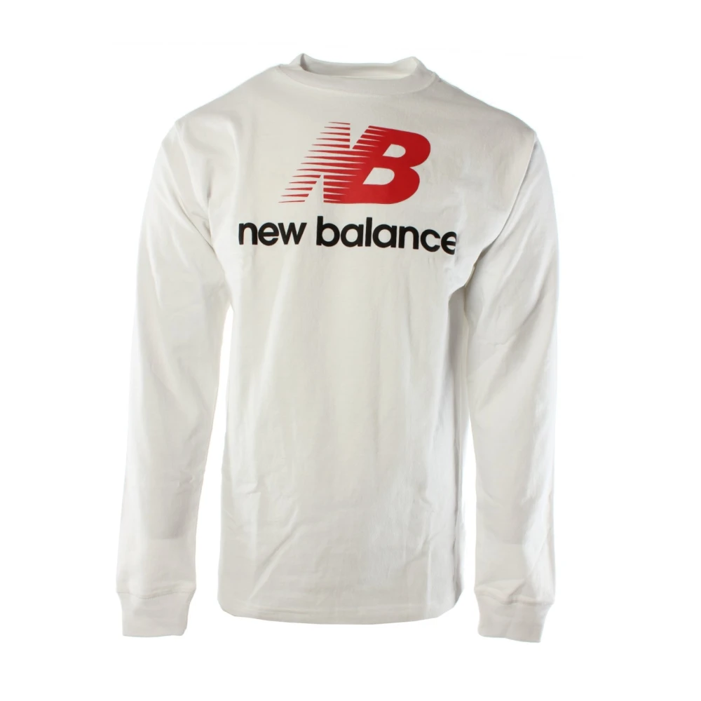 New Balance Men's White Sweatshirts, Xl, Cotton Jumper