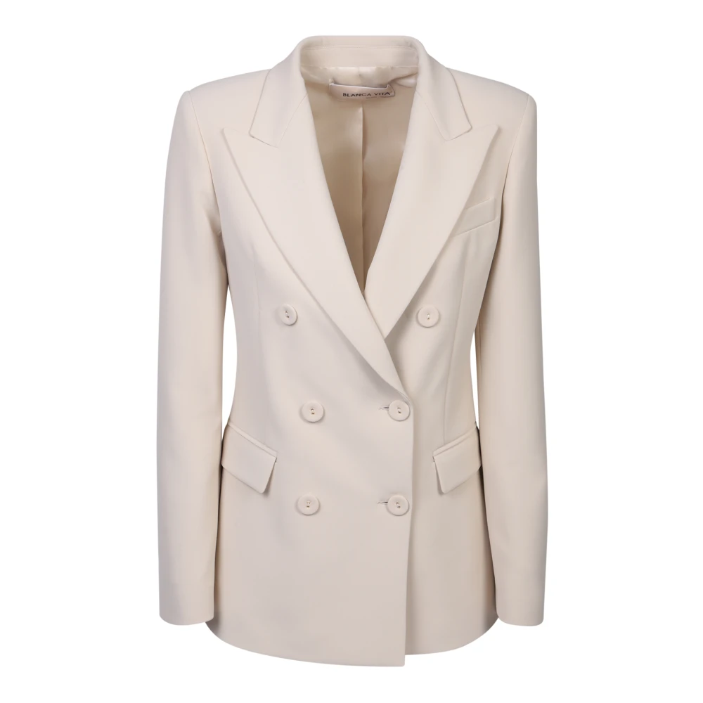 Blanca Vita Beige Jas voor Vrouwen Beige Dames