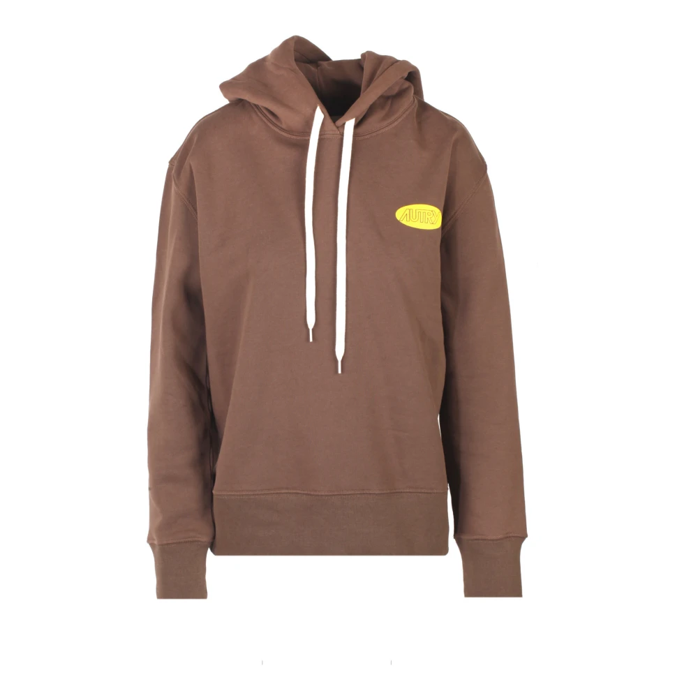 Autry Katoenen hoodie met trekkoord capuchon Brown Dames