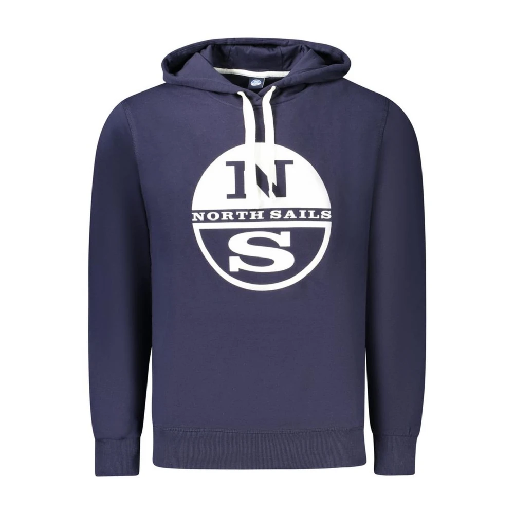 North Sails Blauwe Katoenen Crewneck Sweater voor Mannen Blue Heren