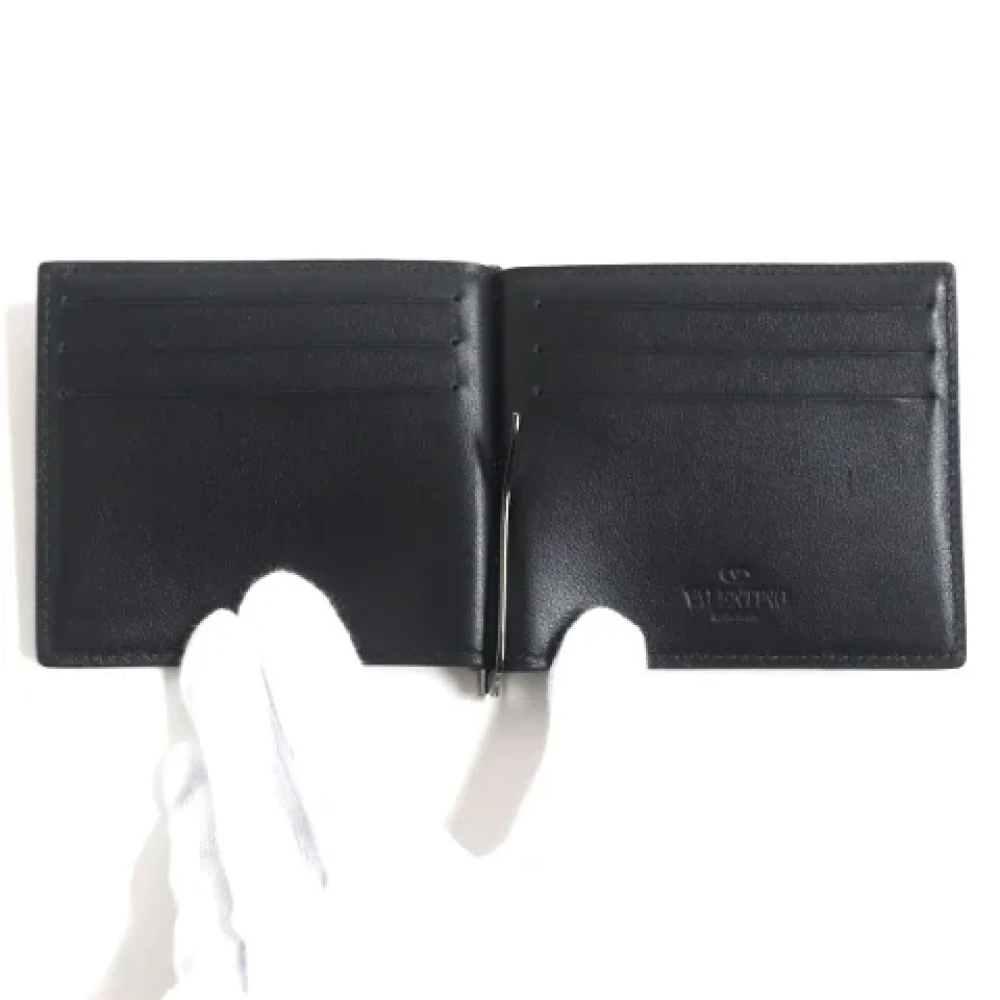Valentino Vintage Pre-owned Leather wallets Black Dames