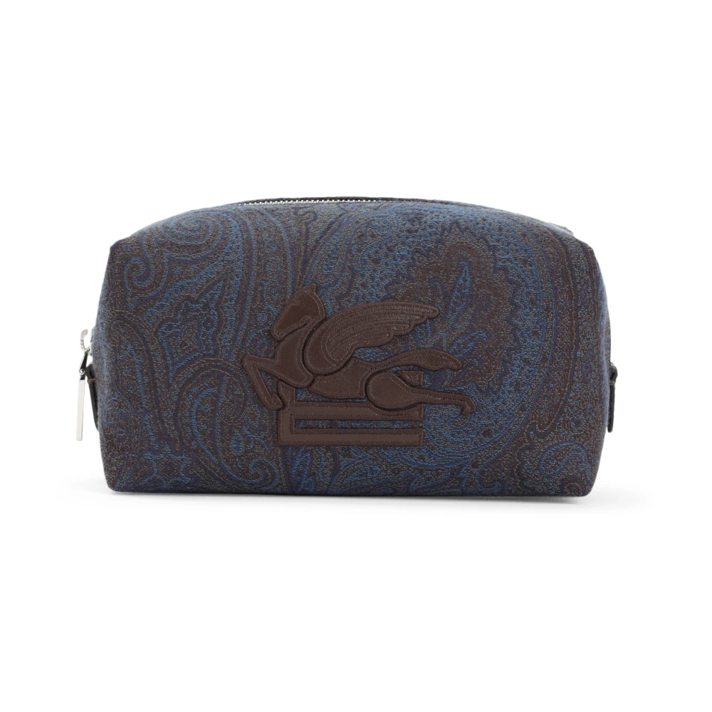 ETRO Jacquard Arnica Pouch Blauw Blue Heren