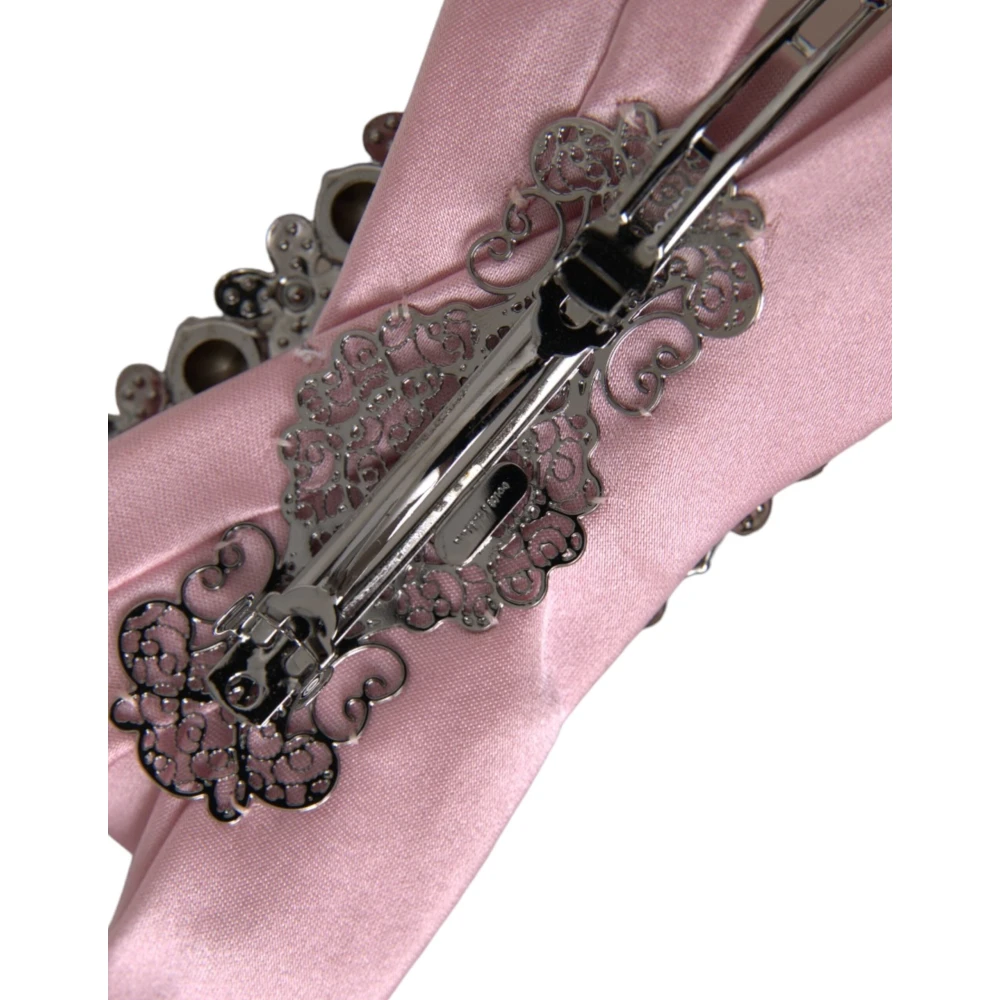 Dolce & Gabbana Roze Kristal Haarspeld Broche Pink Dames