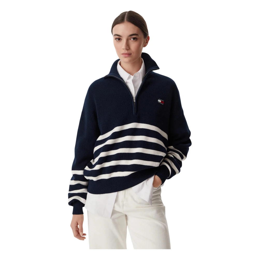 Tommy Jeans (Pvh Group) - Tjw Quarter Zip Sweater Dark Night Navy - Gr. - M - Bild 3