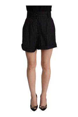 Randiga höga midjade Bermuda Shorts