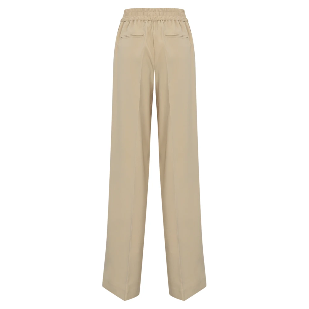 D.Exterior Klassieke Beige Broek Flared Fit Beige Dames
