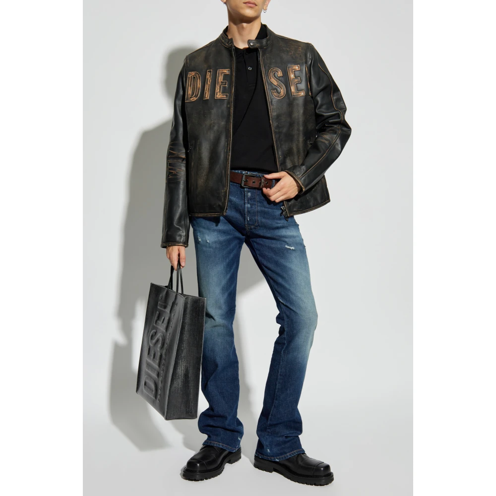 Diesel Polo T-Rejust-Ls-Doval-Pj Black Heren