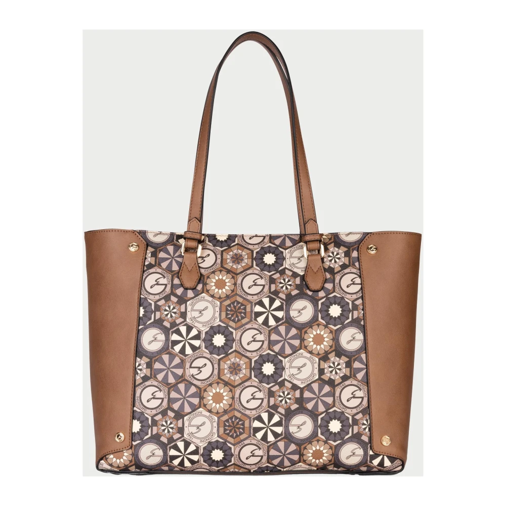 Gattinoni Bruine handtas in Teodosia patroon Multicolor Dames