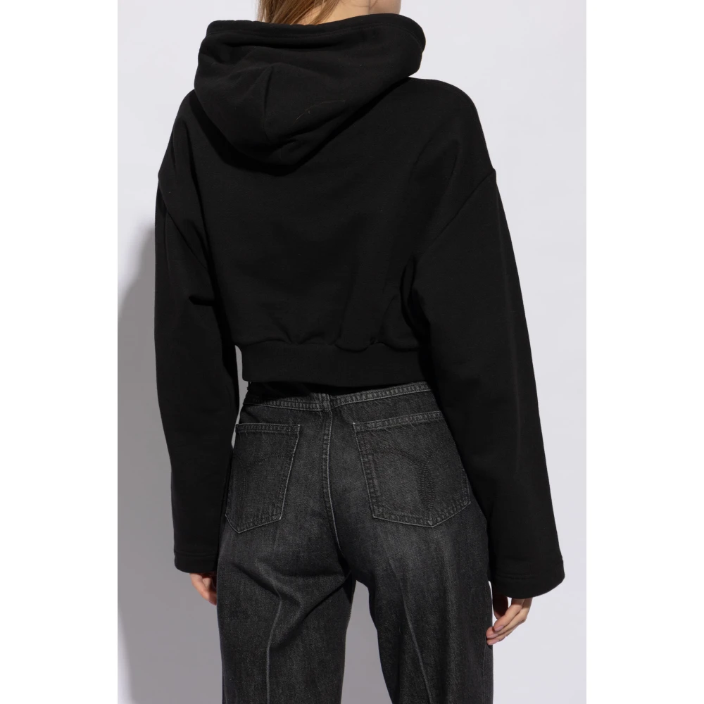Versace Pailletten hoodie Black Dames