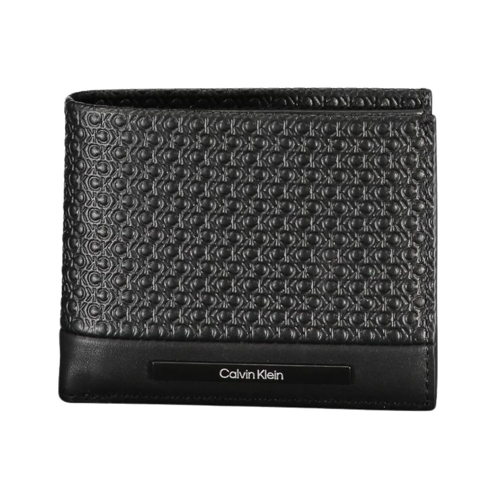 Calvin Klein Men's Black Wallets & Cardholders, One Size, Leather Wallet