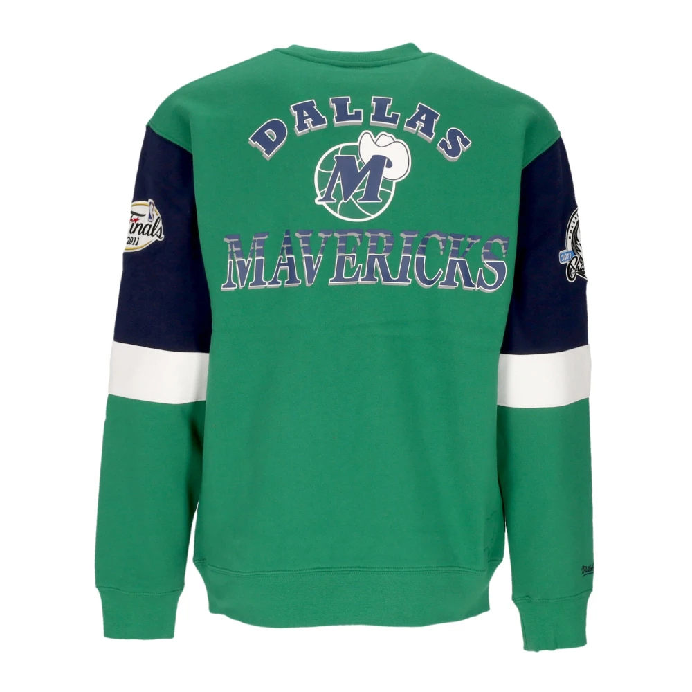 Mitchell & Ness Dallas Mavericks NBA Crewneck Sweatshirt Green Heren
