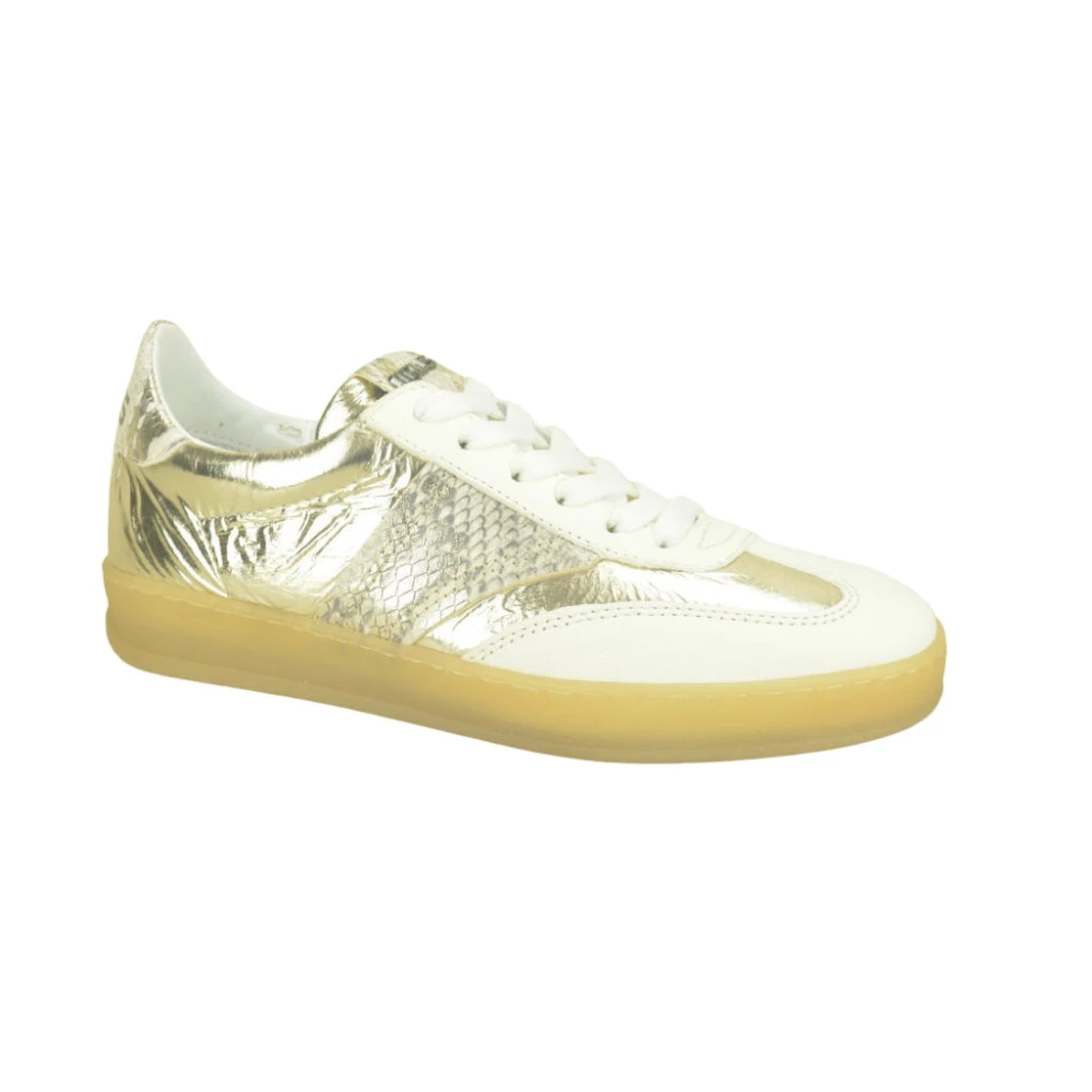 Mjus Gouden Sneaker Combinatie Dames Schoenen Geel