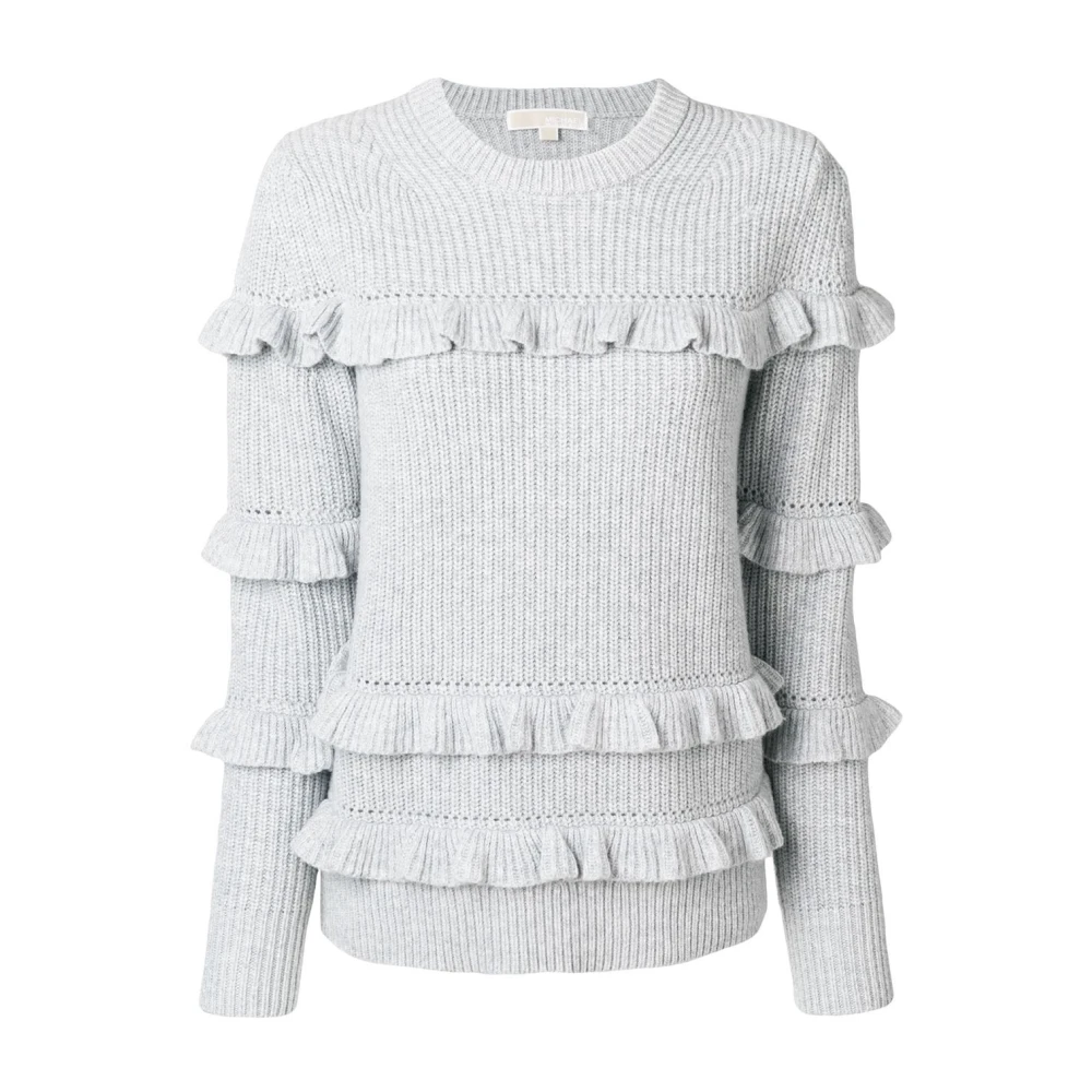 Michael Kors Wol wollen trui met ronde hals Gray Dames