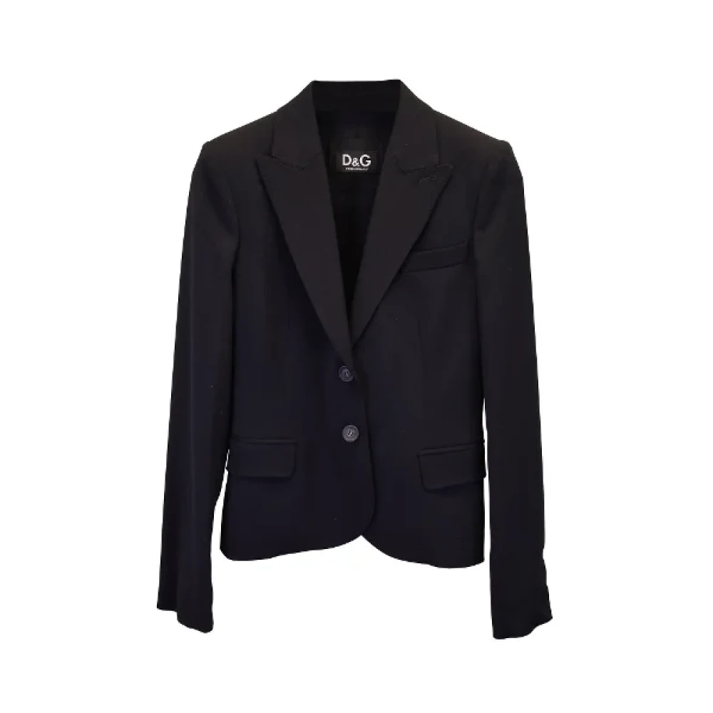 Dolce & Gabbana Pre-owned Polyester outerwear Black Dames