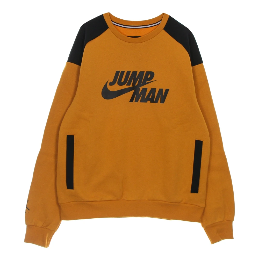 Jordan Crewneck Sweatshirt met Ribdetails Brown Heren