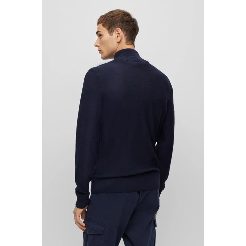 Hugo Boss Trui- Boss MEN Avac Knit R-N Blue Heren