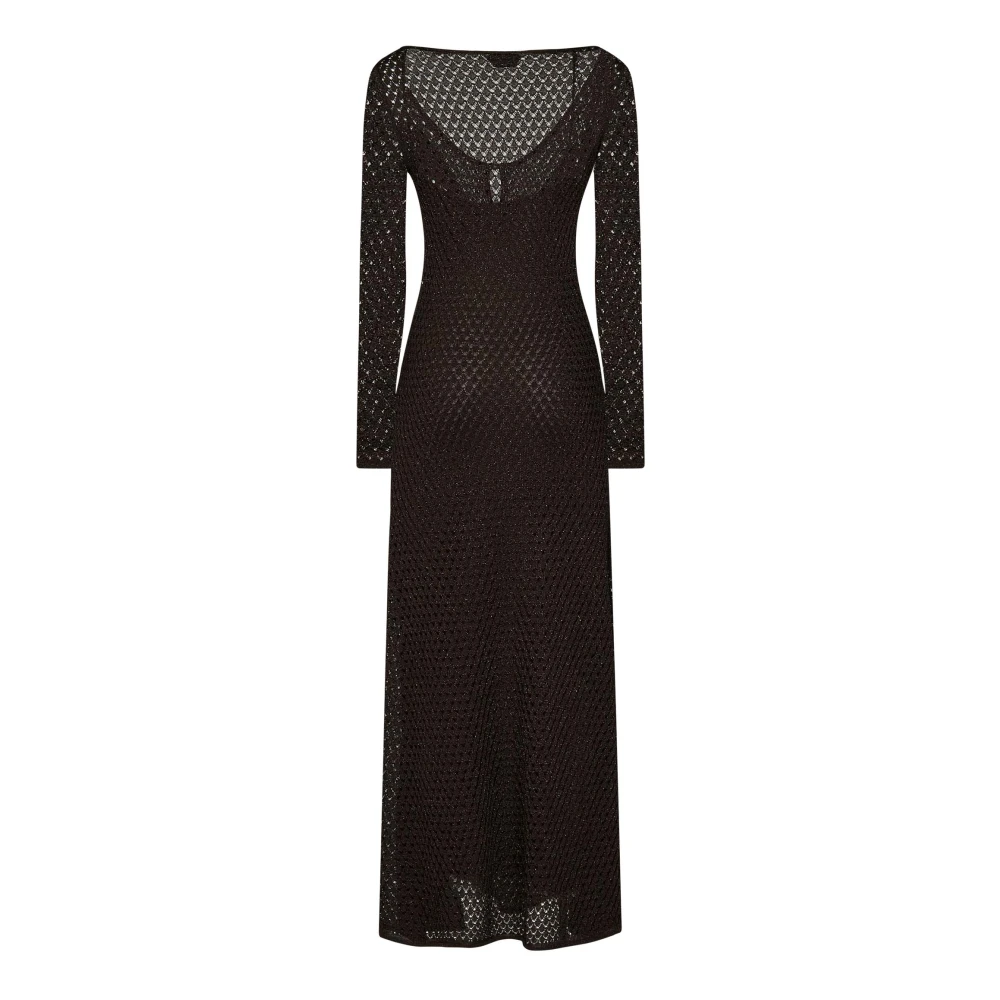 Tom Ford Bruine jurk met scoop nek en lange mouwen Brown Dames